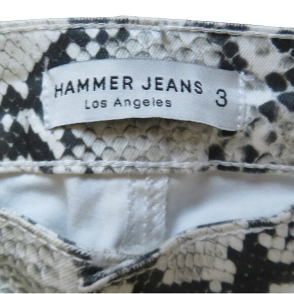 Hammer Animal Print Jeans Mid-Rise Denim Pants Snakeskin Print Size 26 NWOT - Picture 7 of 9